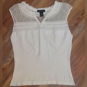 Dolce Cabo Mesh Cap Sleeve Top